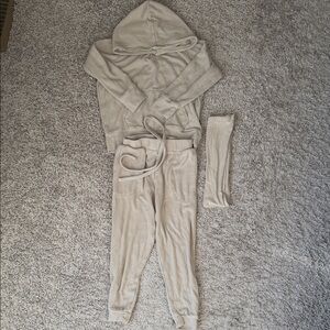 Kyte BABY oat Ribbed Hoodie Set